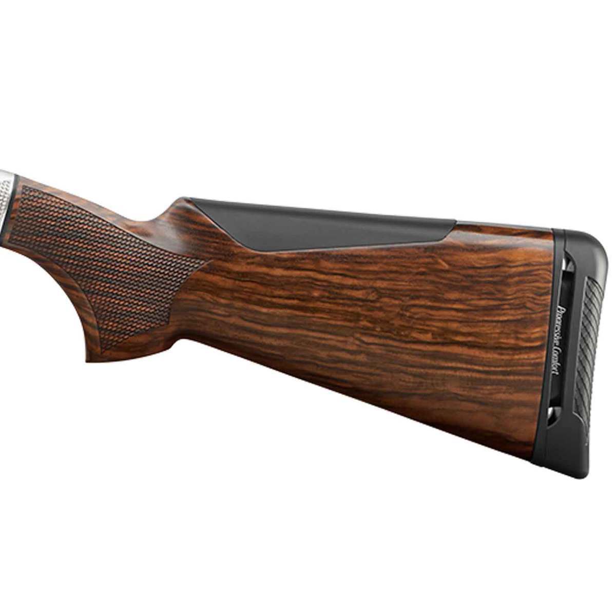 Benelli 828 U Engraved Nickel Plated 12 Gauge 3in Left Hand Over Under Shotgun - 26in - Brown Benelli 828 U Engraved Nickel Plated 12 Gauge 3in Left Hand Over Under Shotgun - 26in - Brown