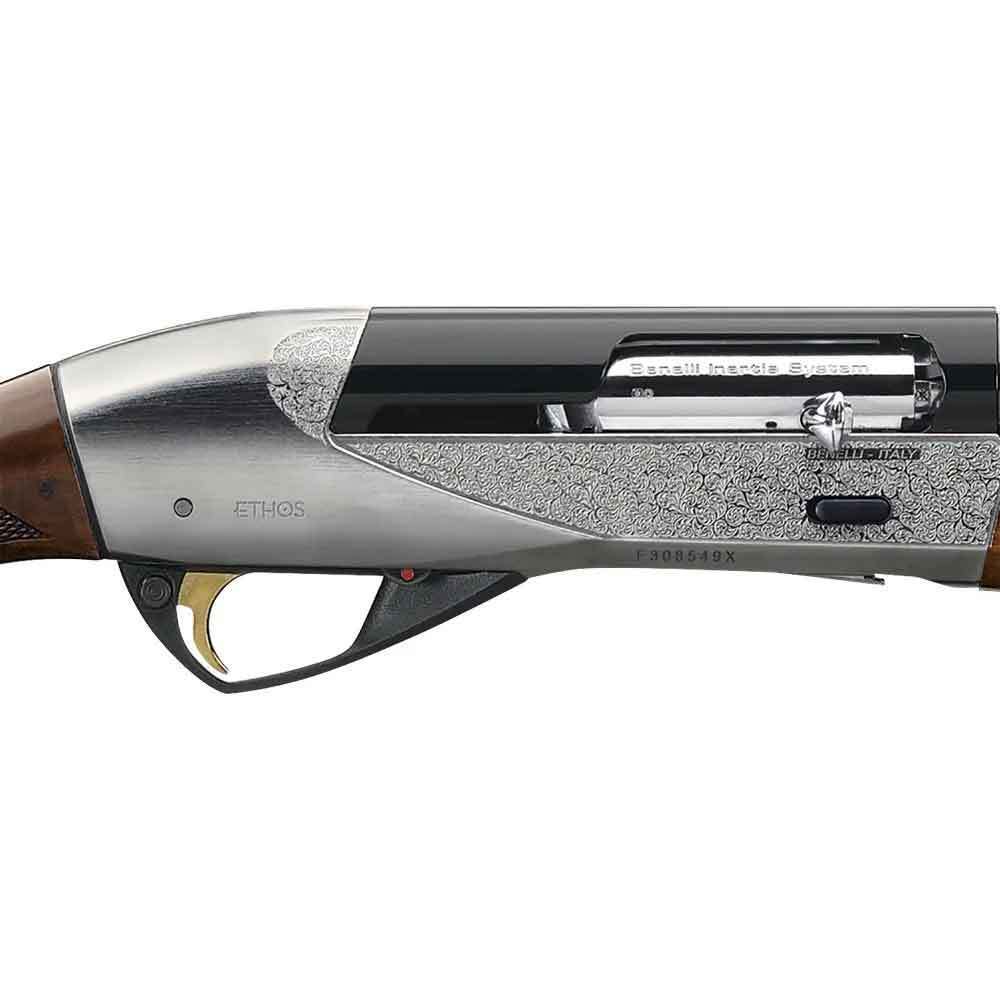 Benelli ETHOS 12 Gauge 3in Blued Engraved Semi-Auto Shotgun - 26in - Brown Benelli ETHOS 12 Gauge 3in Blued Engraved Semi-Auto Shotgun - 26in - Brown