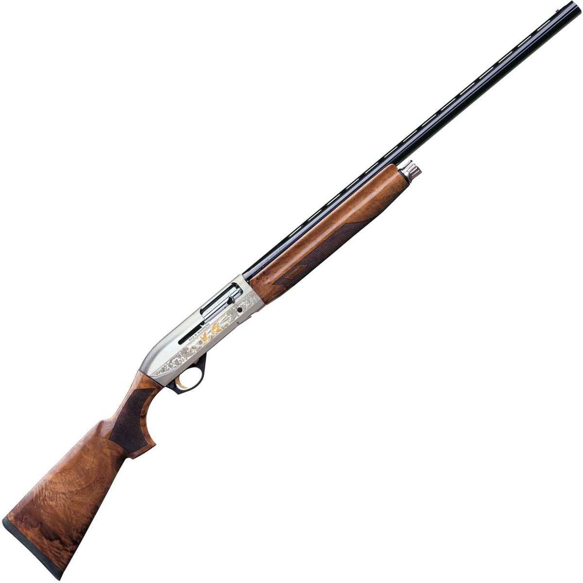Benelli Montefeltro Engraved Nickel Plated 20 Gauge 3in Semi Automatic Shotgun - 26in - Brown Benelli Montefeltro Engraved Nickel Plated 20 Gauge 3in Semi Automatic Shotgun - 26in - Brown