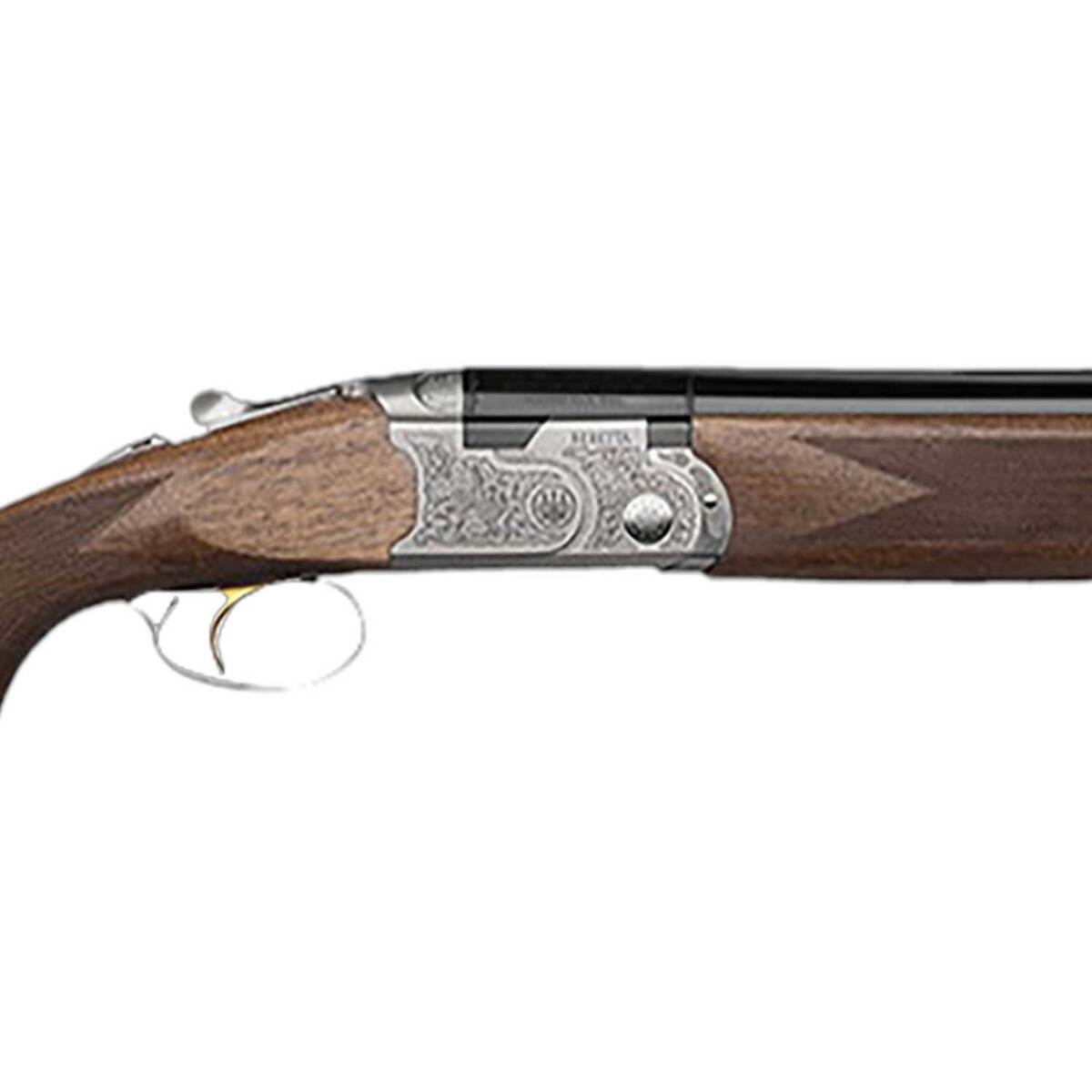 Beretta 686 Silver Pigeon I 20 Gauge 3in Black/Silver Engraved Over Under Shotgun - 30in - Brown Beretta 686 Silver Pigeon I 20 Gauge 3in Black/Silver Engraved Over Under Shotgun - 30in - Brown