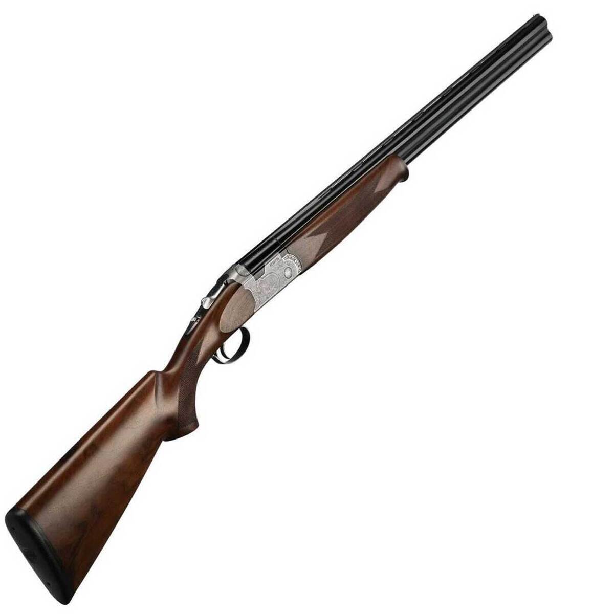 Beretta 686 Silver Pigeon I 20 Gauge 3in Blued/Silver Engraved Over Under Shotgun - 28in - Brown Beretta 686 Silver Pigeon I 20 Gauge 3in Blued/Silver Engraved Over Under Shotgun - 28in - Brown
