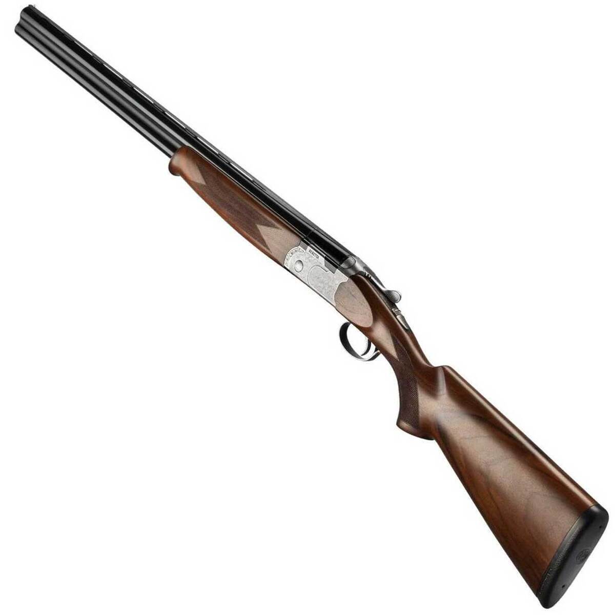 Beretta 686 Silver Pigeon I 20 Gauge 3in Blued/Silver Engraved Over Under Shotgun - 28in - Brown Beretta 686 Silver Pigeon I 20 Gauge 3in Blued/Silver Engraved Over Under Shotgun - 28in - Brown