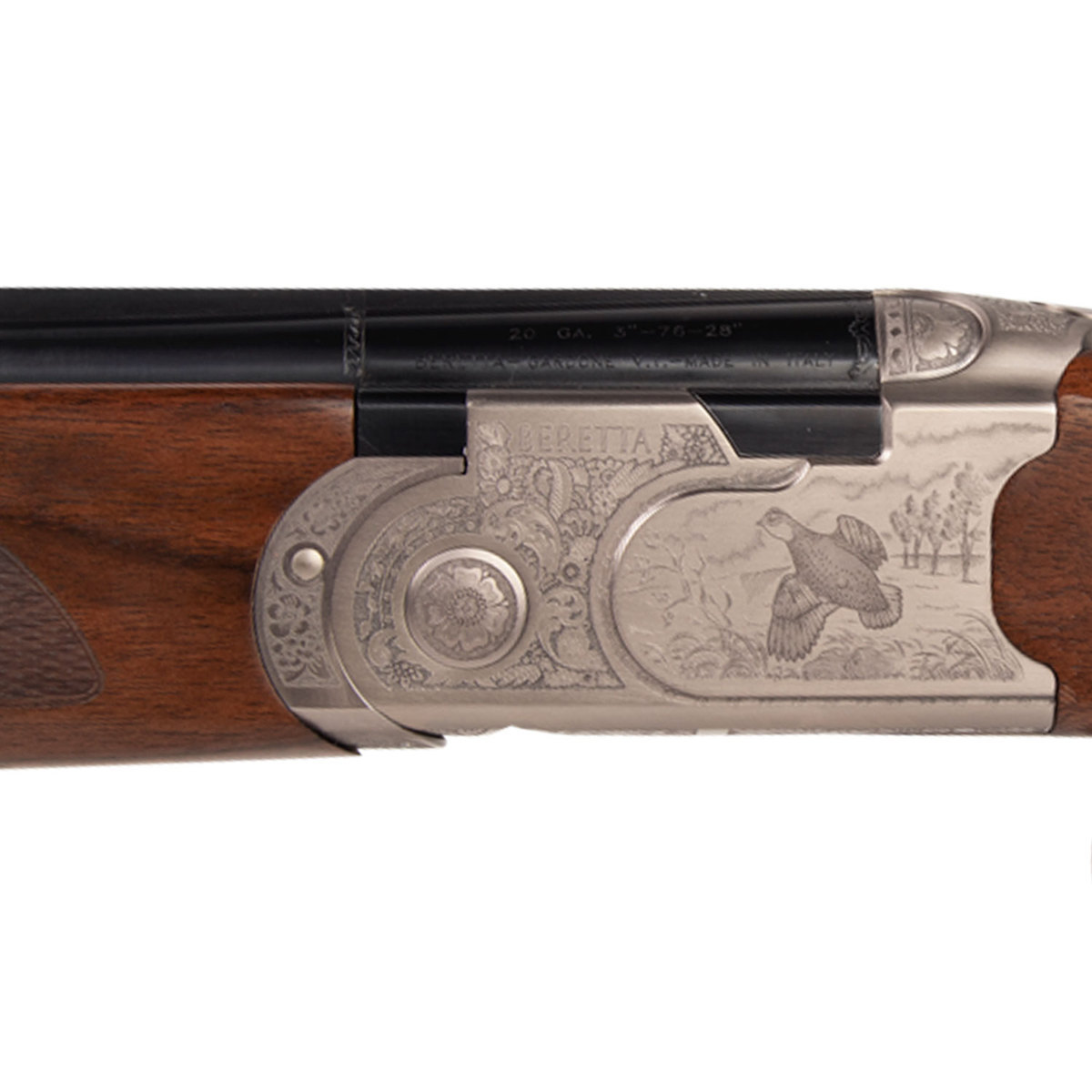 Beretta 687 Silver Pigeon III Walnut 20 Gauge 3in Over Under Shotgun - 28in - Brown Beretta 687 Silver Pigeon III Walnut 20 Gauge 3in Over Under Shotgun - 28in - Brown