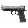 Beretta 92XI 9mm Luger 4.7in Silver Cerakote Pistol - 10+1 Rounds - Black