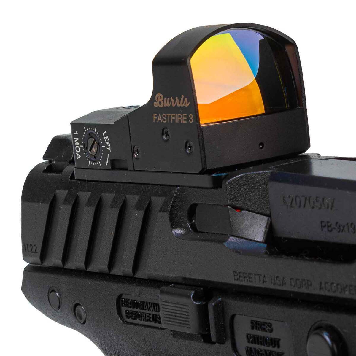 Beretta APX-A1 FS w/ Burris FastFire 9mm Luger 4.3in Black Aquatech Shield Pistol - 17+1 Rounds - Black Beretta APX-A1 FS w/ Burris FastFire 9mm Luger 4.3in Black Aquatech Shield Pistol - 17+1 Rounds - Black
