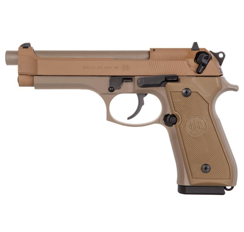 Beretta M9 22 Long Rifle 4.9in FDE Pistol - 15+1 Rounds Beretta M9 22 Long Rifle 4.9in FDE Pistol - 15+1 Rounds