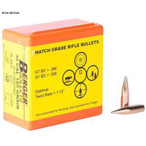 Berger Bullets 30 Caliber 185gr VLD Hunting Bullets - 100 Count