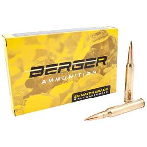 Berger Bullets Target 300 Winchester Magnum 215gr HBT Centerfire Rifle Ammo - 20 Rounds