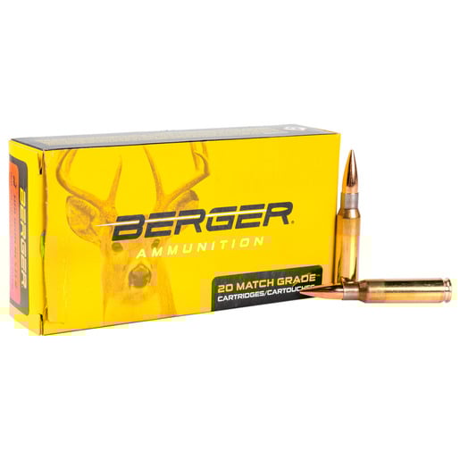 Berger Bullets Classic Hunter 308 Winchester 168gr JHP Centerfire Rifle Ammo Ammo - 20 Rounds 20 Rounds Ammo