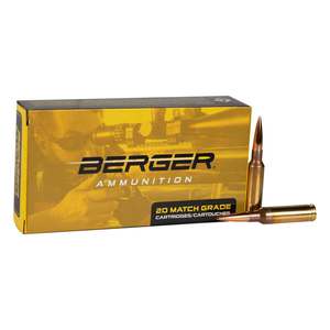 Berger Hybrid Long Range Hybrid Target 6.5 Creedmoor 144gr JHP Rifle Ammo - 20 Rounds