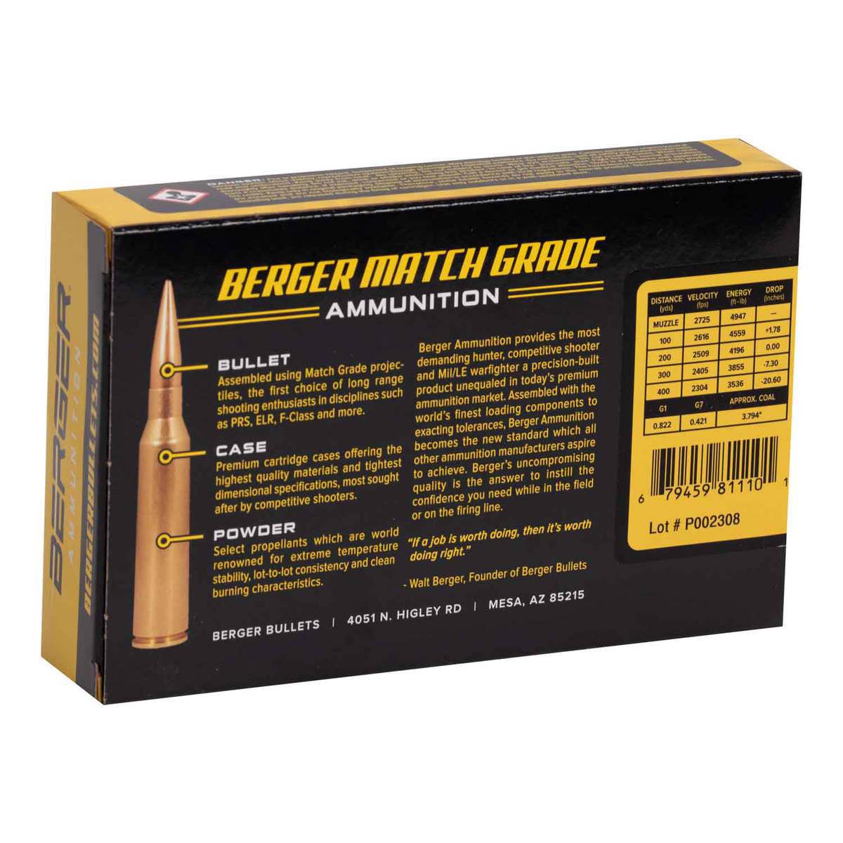 Berger Bullets Hybrid OTM Tactical 338 Lapua Magnum 300gr JHP Rifle Ammo - 20 Rounds Berger Bullets Hybrid OTM Tactical 338 Lapua Magnum 300gr JHP Rifle Ammo - 20 Rounds