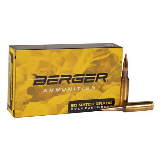 Berger Bullets Hybrid Target 6mm Creedmoor 105gr JHP Rifle Ammo Ammo - 20 Rounds 20 Rounds Ammo