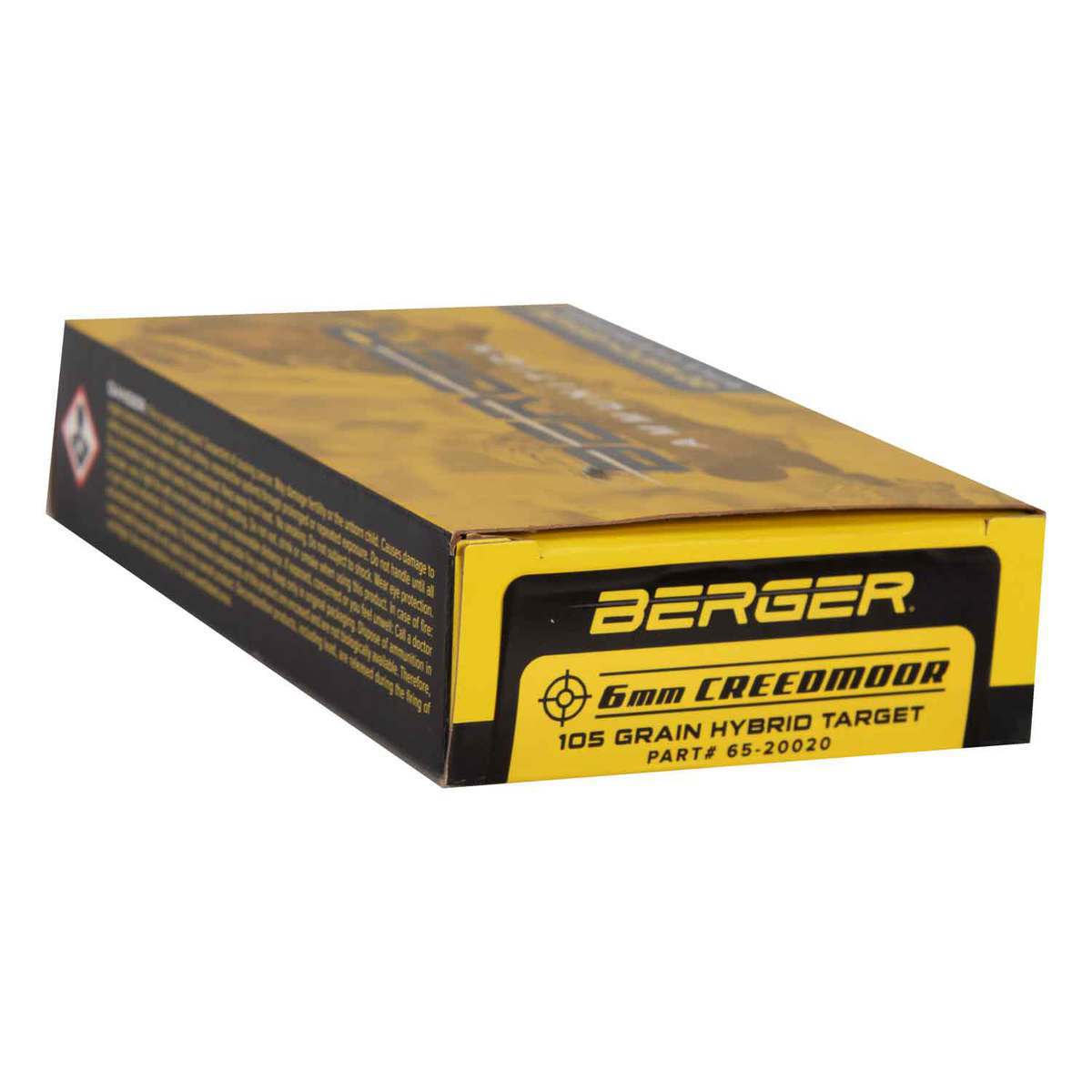 Berger Bullets Hybrid Target 6mm Creedmoor 105gr JHP Rifle Ammo - 20 Rounds Berger Bullets Hybrid Target 6mm Creedmoor 105gr JHP Rifle Ammo - 20 Rounds