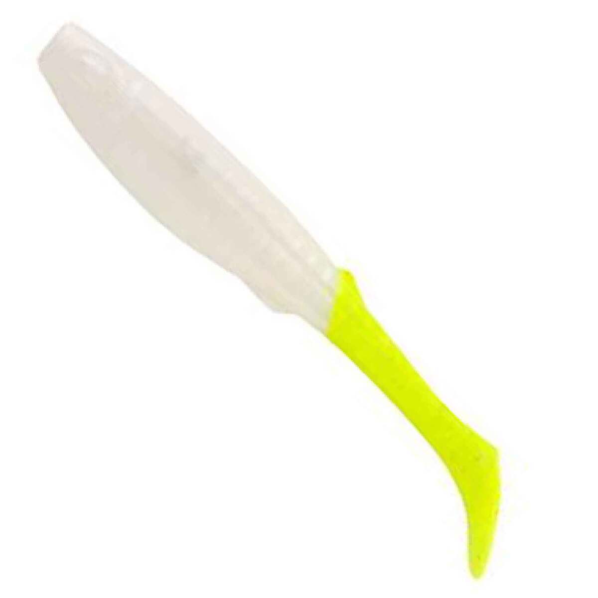 Berkley Gulp Paddleshad Soft Swimbait - Pearl White/Chartreuse, 5in