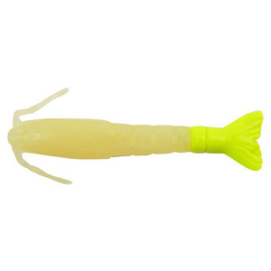 Berkley Gulp! Saltwater Shrimp Soft Bait – Glow/Chartreuse, 3in, 6pk