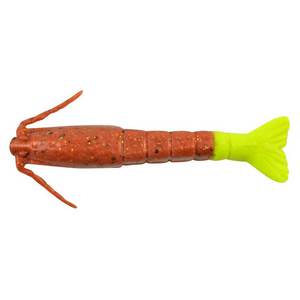 Berkley Gulp! Saltwater Shrimp Soft Bait – New Penny/Chartreuse, 3in, 6pk