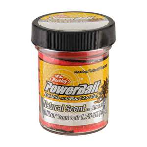 Berkley PowerBait Natural Scent Trout Dough Bait - Glitter Black/Red Fluorescent, 1-3/4oz