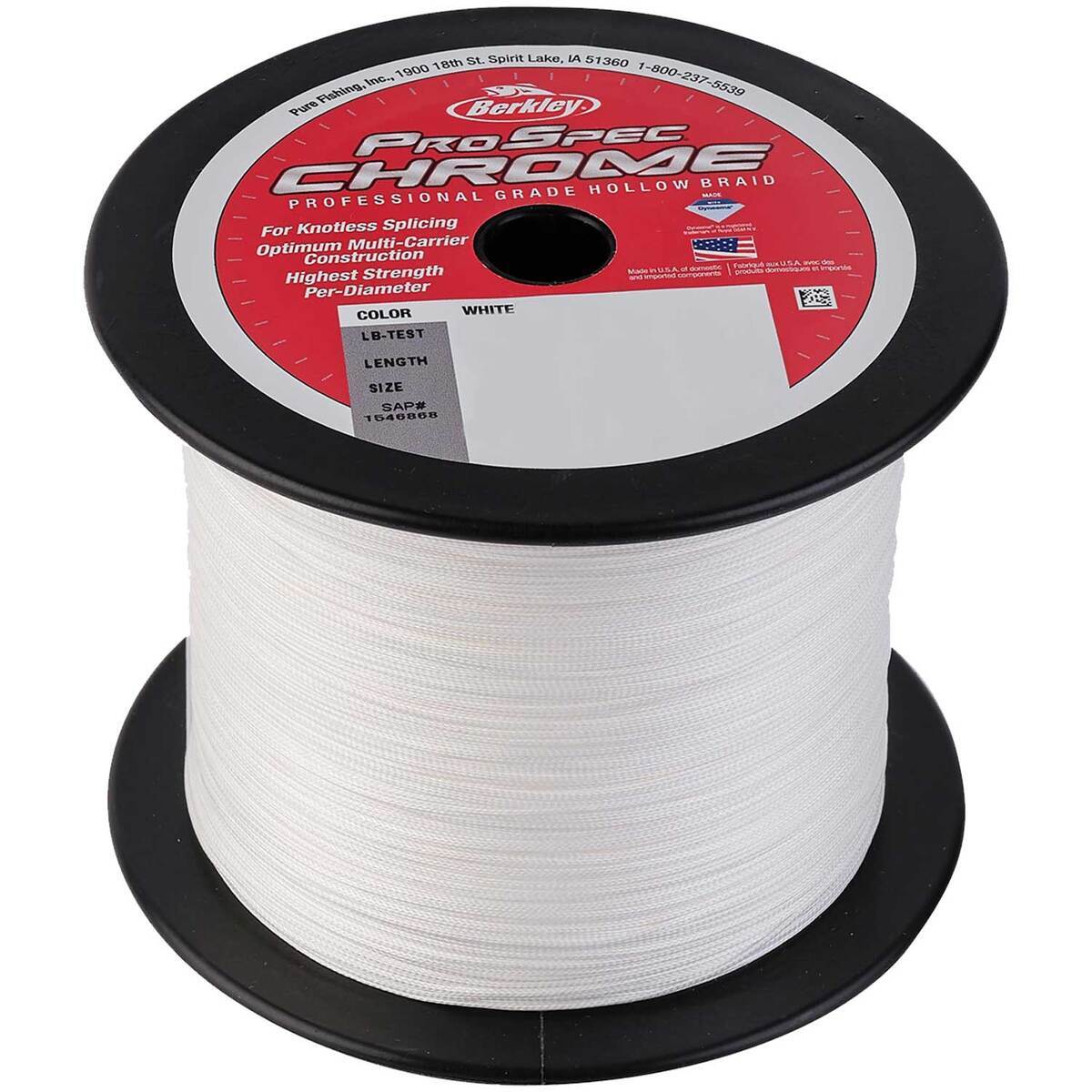 Berkley ProSpec Premium Hohlgeflecht – Chrom, Geflochtene Angelschnur, Bis 36,3 Kg Tragkraft Berkley ProSpec Premium Hohlgeflecht – Chrom, Geflochtene Angelschnur, Bis 36,3 Kg Tragkraft