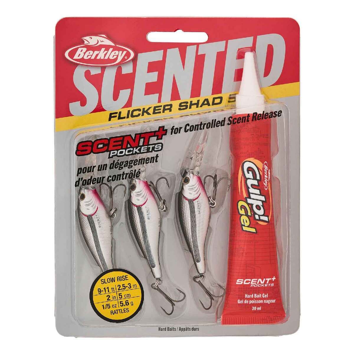 Berkley Scented Flicker Shad Pro Pack Crankbait Kit - Black Silver, 3/16oz, 2in, 9-11ft - Black Silver Berkley Scented Flicker Shad Pro Pack Crankbait Kit - Black Silver, 3/16oz, 2in, 9-11ft - Black Silver