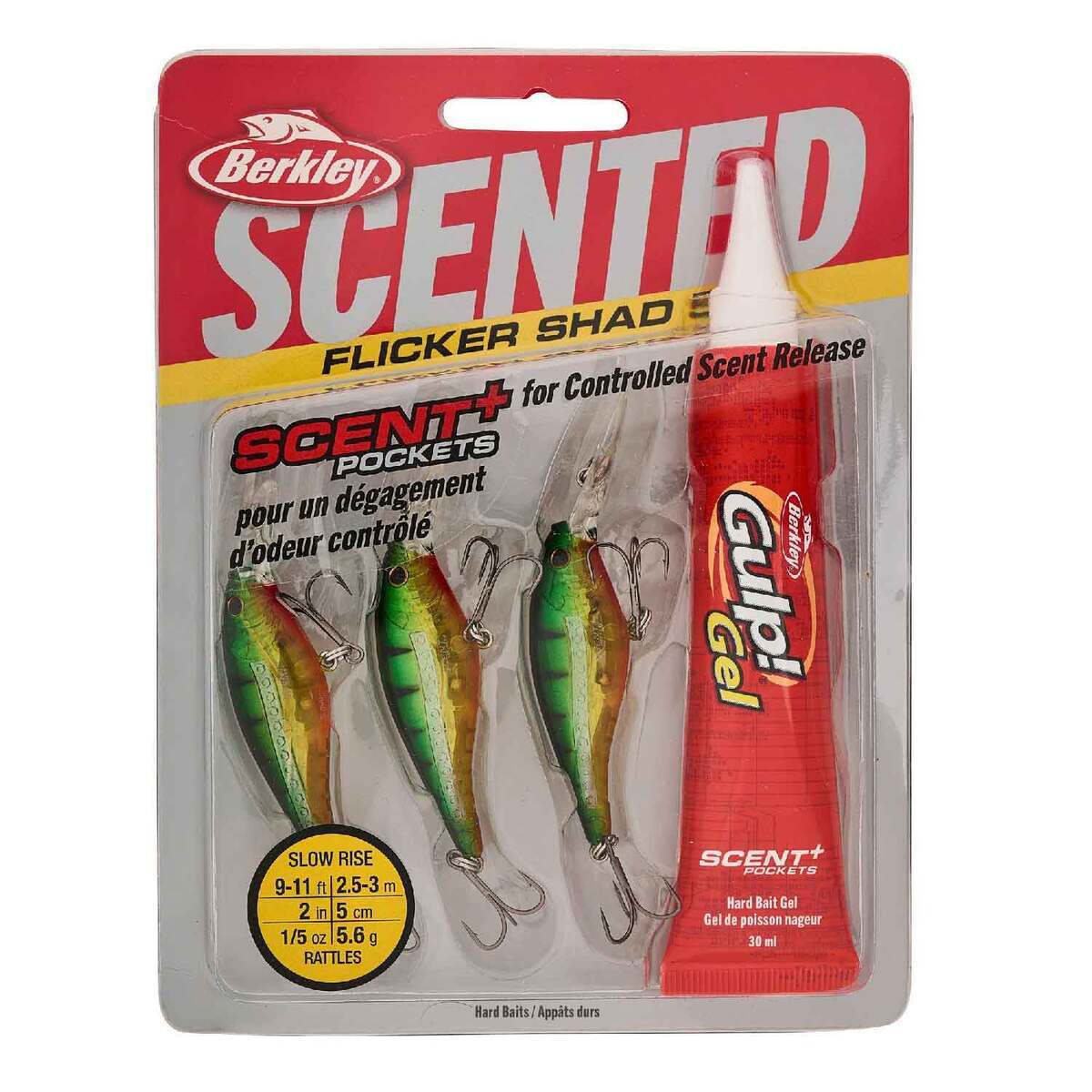 Berkley Scented Flicker Shad Pro Pack Crankbait Kit - Flashy Perch, 5/16oz, 2-3/4in, 11-13ft - Flashy Perch 6 Berkley Scented Flicker Shad Pro Pack Crankbait Kit - Flashy Perch, 5/16oz, 2-3/4in, 11-13ft - Flashy Perch 6