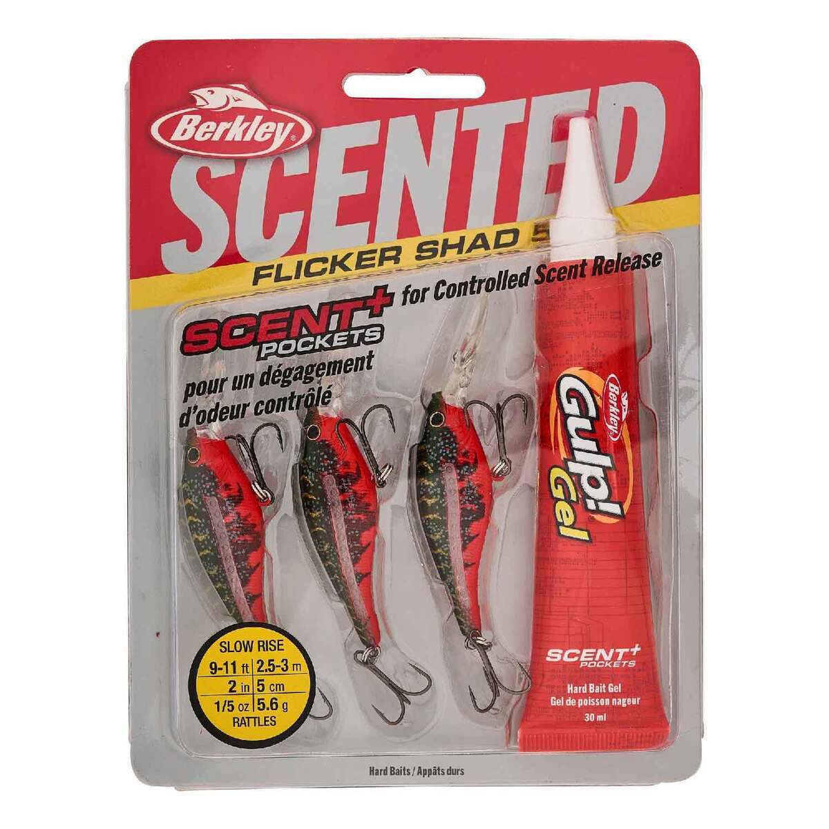 Berkley Scented Flicker Shad Pro Pack Crankbait Kit - Red Tiger, 5/16oz, 2-3/4in, 11-13ft - Red Tiger 6 Berkley Scented Flicker Shad Pro Pack Crankbait Kit - Red Tiger, 5/16oz, 2-3/4in, 11-13ft - Red Tiger 6