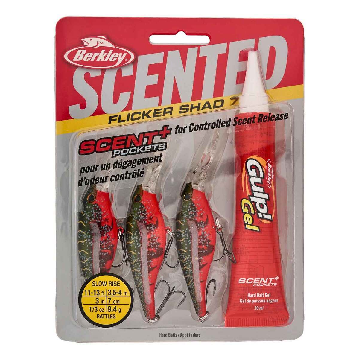 Berkley Scented Flicker Shad Pro Pack Crankbait Kit - Red Tiger, 5/16oz, 2-3/4in, 11-13ft - Red Tiger 6 Berkley Scented Flicker Shad Pro Pack Crankbait Kit - Red Tiger, 5/16oz, 2-3/4in, 11-13ft - Red Tiger 6