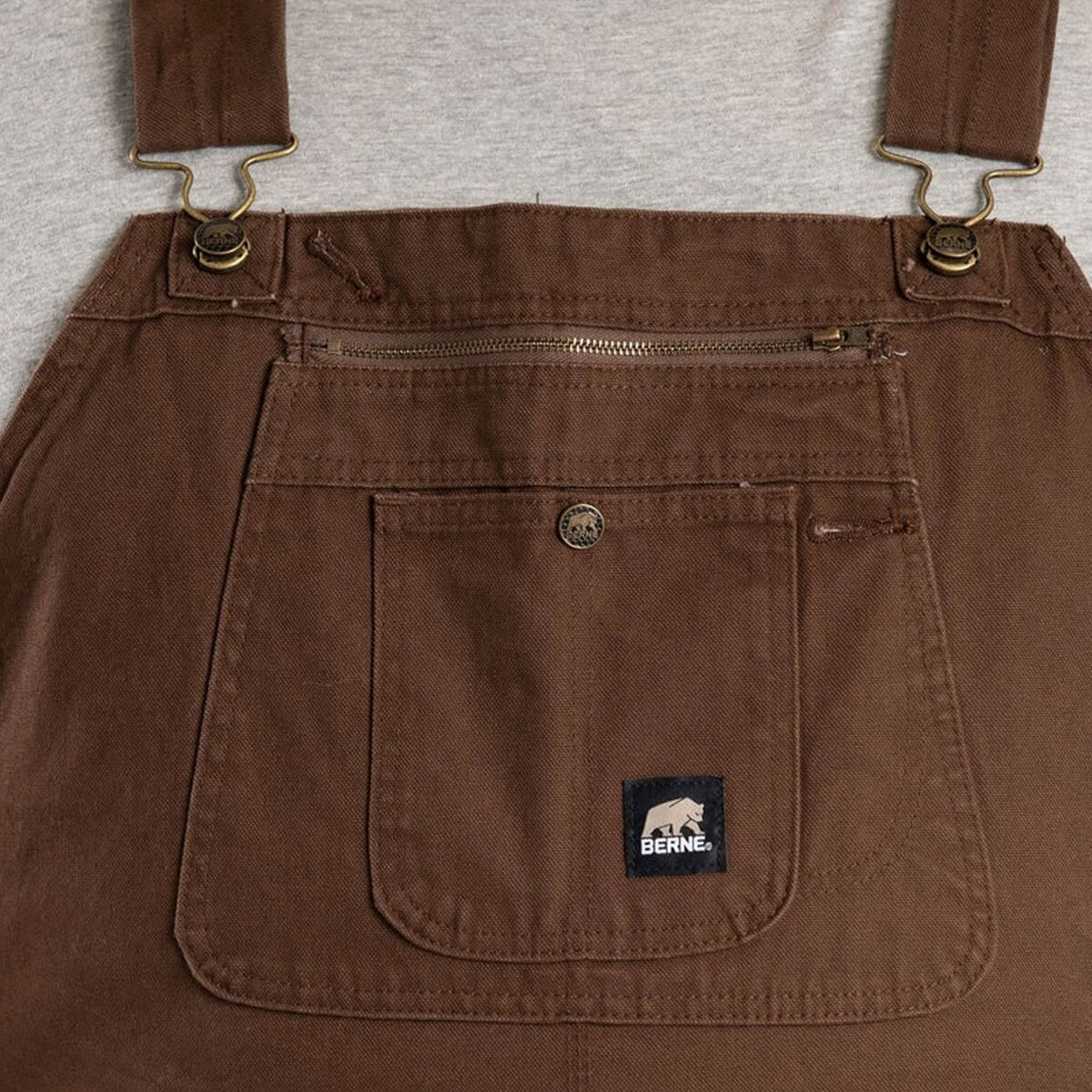 Berne Men's Heartland Unlined Washed Duck Bib Overall Men's