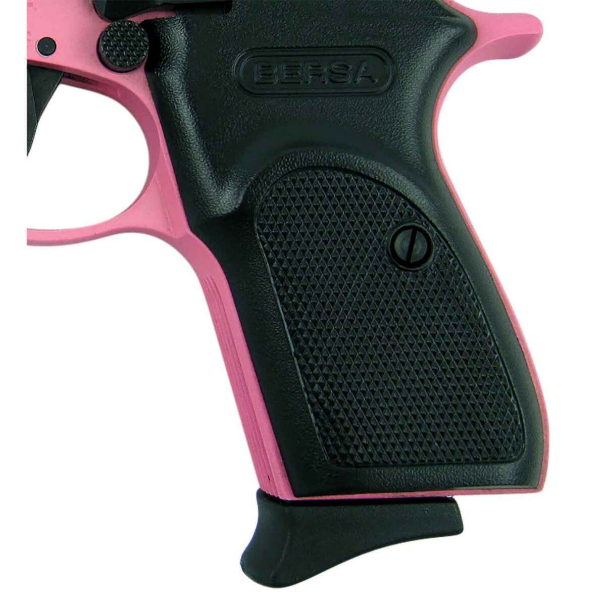 Bersa Thunder 380 Auto (ACP) 3.5in Black/Pink Pistol - 8+1 Rounds - Pink Bersa Thunder 380 Auto (ACP) 3.5in Black/Pink Pistol - 8+1 Rounds - Pink
