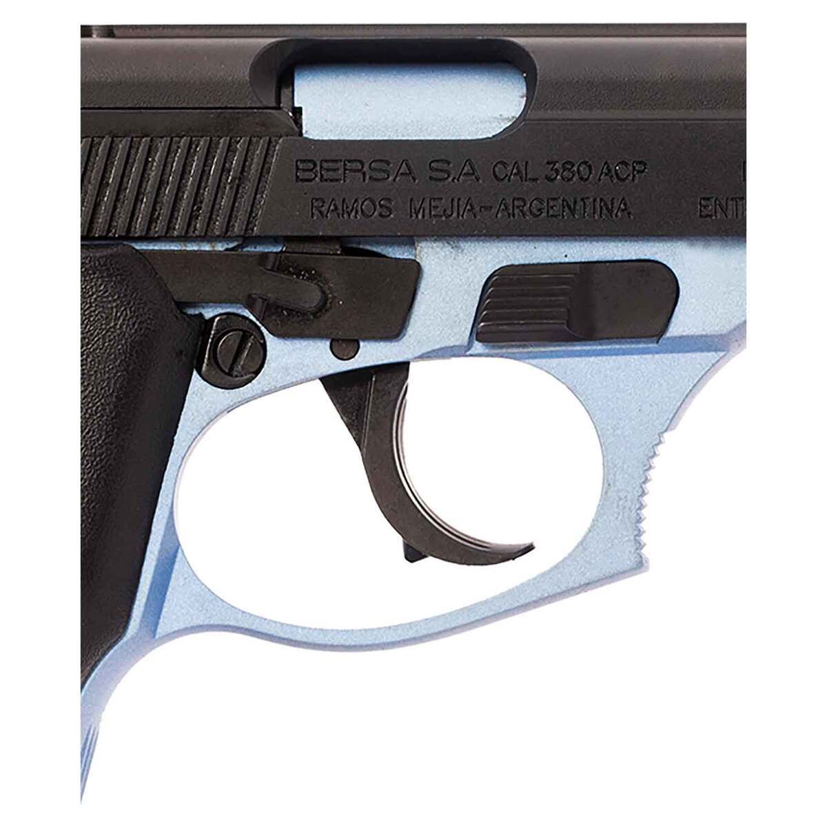 Bersa Thunder 380 Auto (ACP) 3.5in Matte Black/Blue Pistol - 8+1 Rounds - Blue Bersa Thunder 380 Auto (ACP) 3.5in Matte Black/Blue Pistol - 8+1 Rounds - Blue