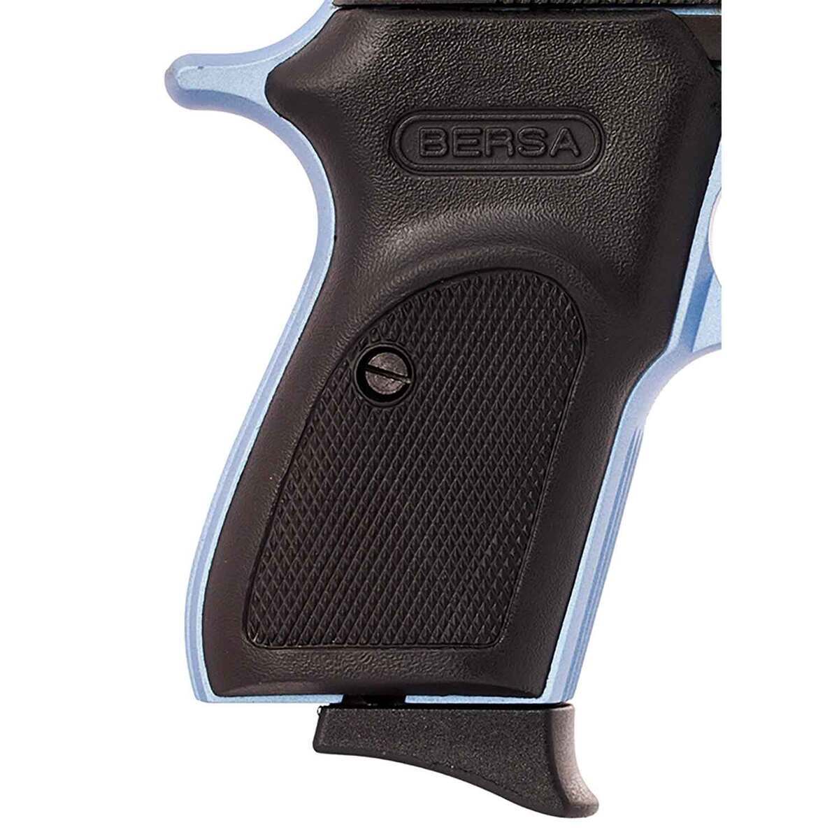 Bersa Thunder 380 Auto (ACP) 3.5in Matte Black/Blue Pistol - 8+1 Rounds - Blue Bersa Thunder 380 Auto (ACP) 3.5in Matte Black/Blue Pistol - 8+1 Rounds - Blue