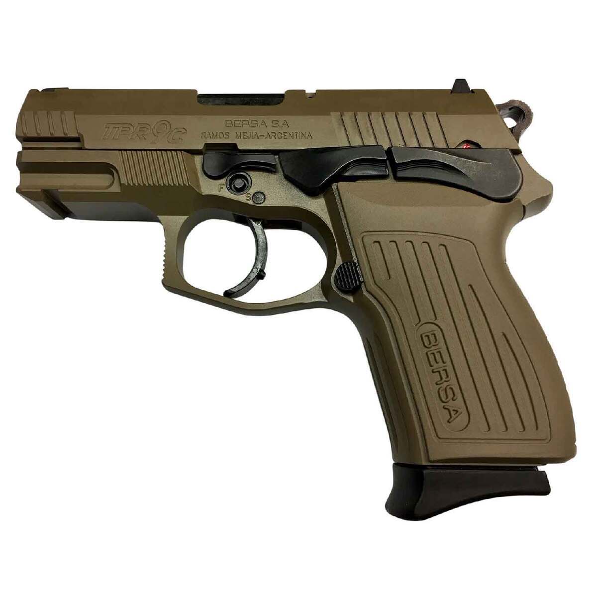Bersa TPR 9mm Luger 3.25in FDE Pistol - 13+1 Rounds - Brown Bersa TPR 9mm Luger 3.25in FDE Pistol - 13+1 Rounds - Brown