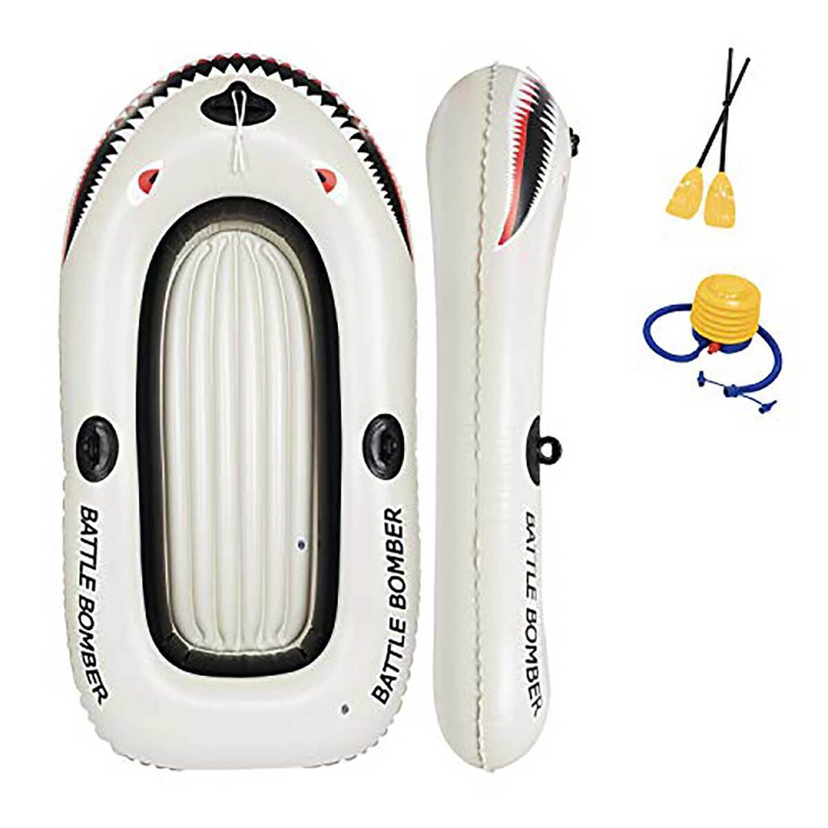 Bestway H2O GO Battle Bomber Raft Set - White 2 Person Bestway H2O GO Battle Bomber Raft Set - White 2 Person