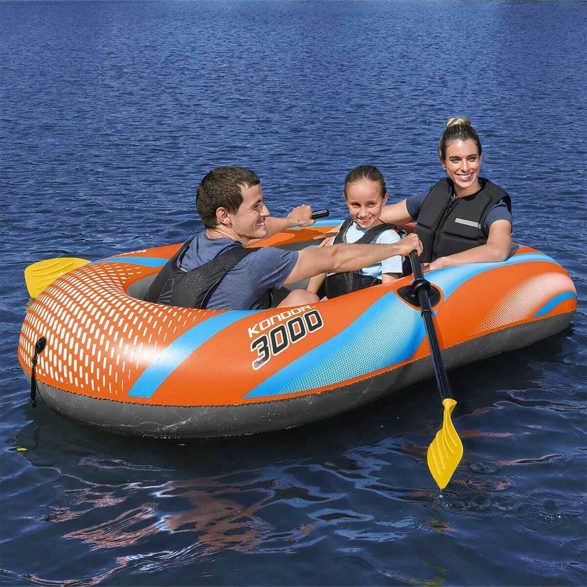Wet Set Inflatable Raft Bestway H2OGO! Kondor 3000 Inflatable Raft Set - 6.11ft Orange ...