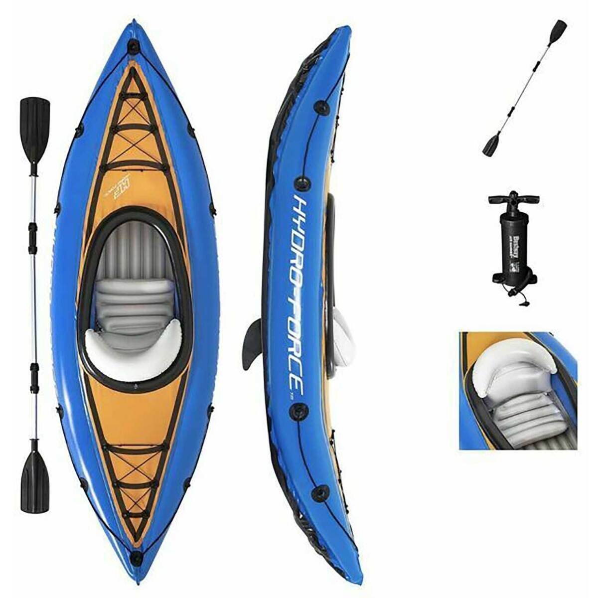Bestway Hydro Force Cove Champion X1 Inflatable Kayak - 9ft Blue - Blue Bestway Hydro Force Cove Champion X1 Inflatable Kayak - 9ft Blue - Blue