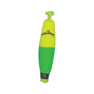 Betts Mr. Crappie Cigar Snappers Float -  Yellow/Green, 1-1/2in