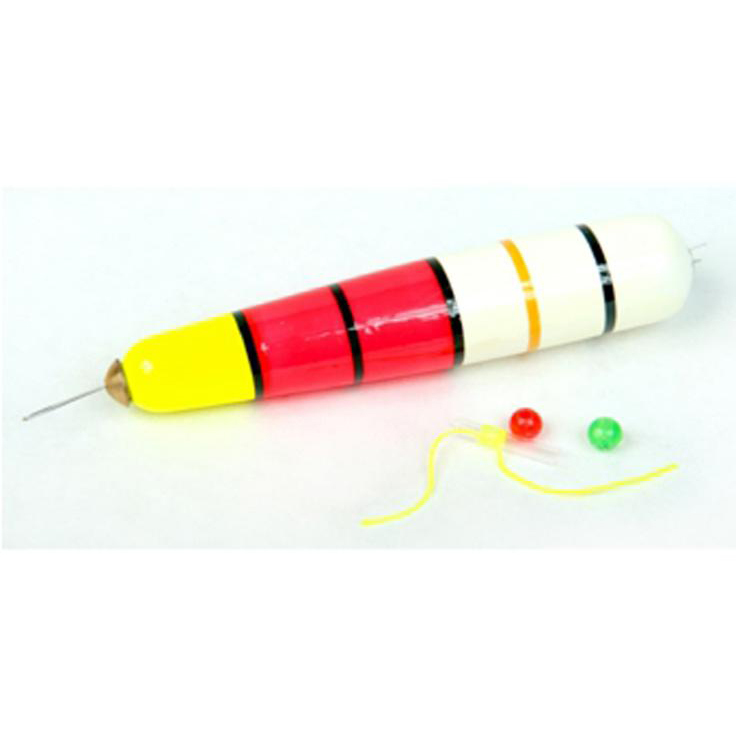 Betts Pole Wood Floats Unweighted - Chartreuse/Red/White 3/4 in x 6 in Betts Pole Wood Floats Unweighted - Chartreuse/Red/White 3/4 in x 6 in