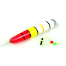 Betts Pole Wood Floats Weighted - Chartreuse/Red/White 3/4inX4in