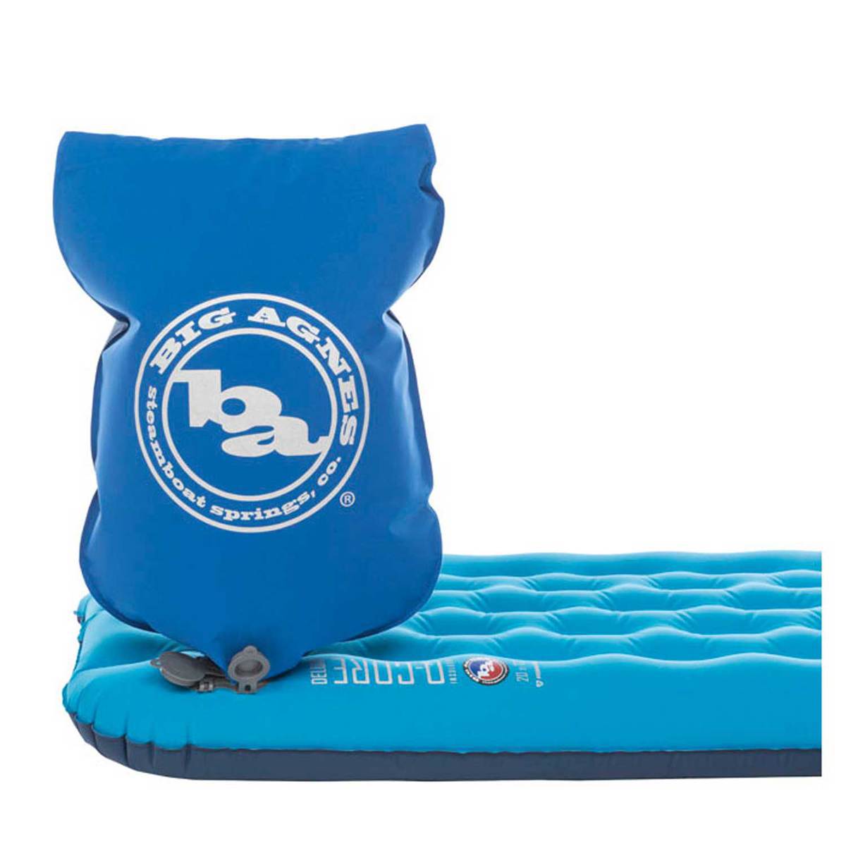 Big Agnes Insulated Q-core Deluxe 25in x 72in Air Sleeping Pad - Blue - Blue Big Agnes Insulated Q-core Deluxe 25in x 72in Air Sleeping Pad - Blue - Blue