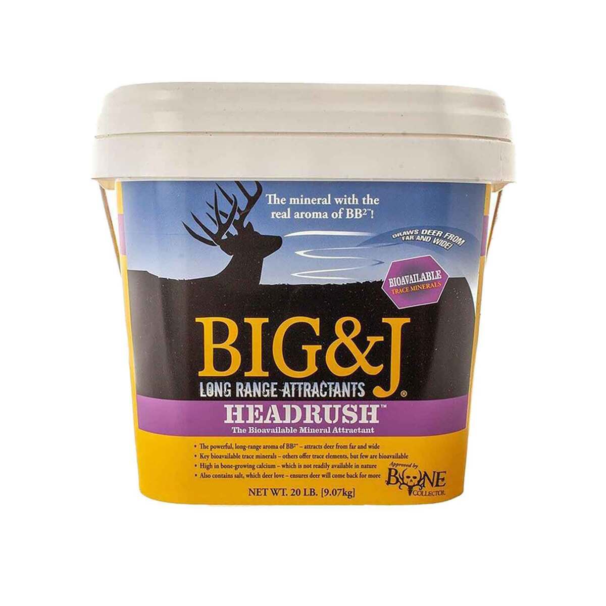 Big and J Headrush Mineral Deer Attractant Bucket - 20lbs - 20lbs Big and J Headrush Mineral Deer Attractant Bucket - 20lbs - 20lbs