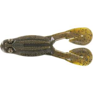 Big Bite Baits Tour Toad Soft Body Frog - Green Pumpkin, 4in