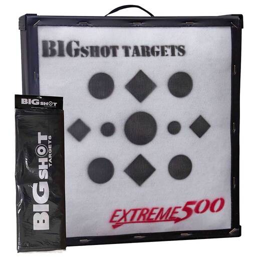 BIGshot Iron Man 24in Xtreme 500 High Kinetic Energy Crossbow Target with Cover – Gray