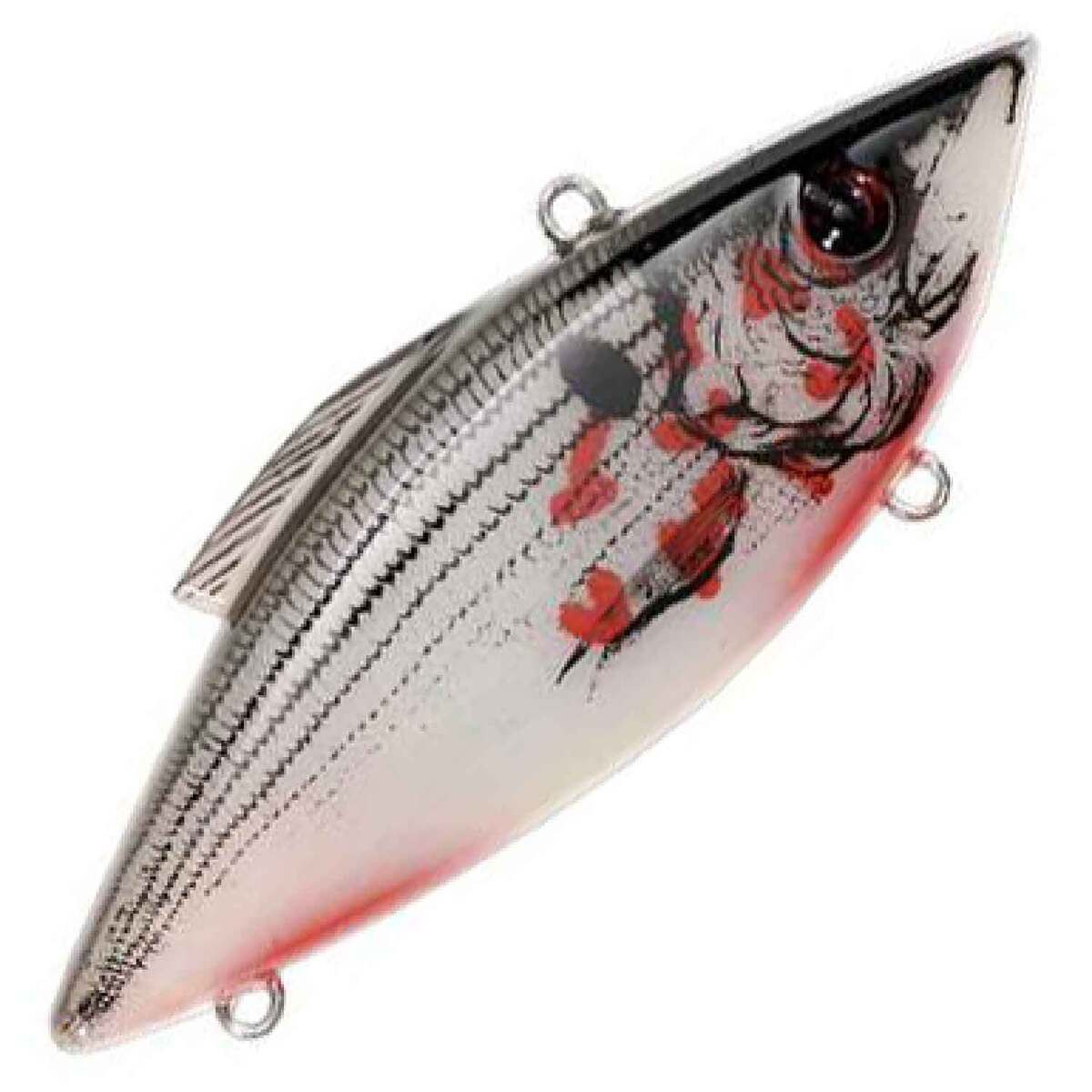 Shad Rattle Trap Rat-L-Trap Lipless Crankbait - White Bleeding Shad, 1/2oz, 3in ...