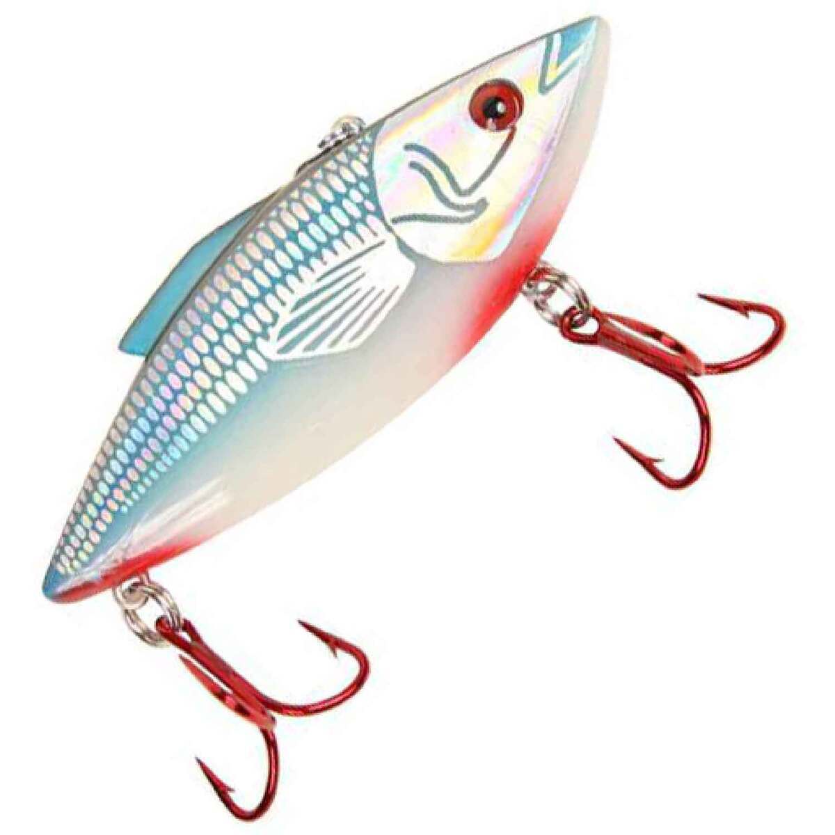 Shad Rattle Trap Rat-L-Trap Mag-Trap Lipless Crankbait - Ice Blue Shad, 3/4oz, 3-1/2in ...