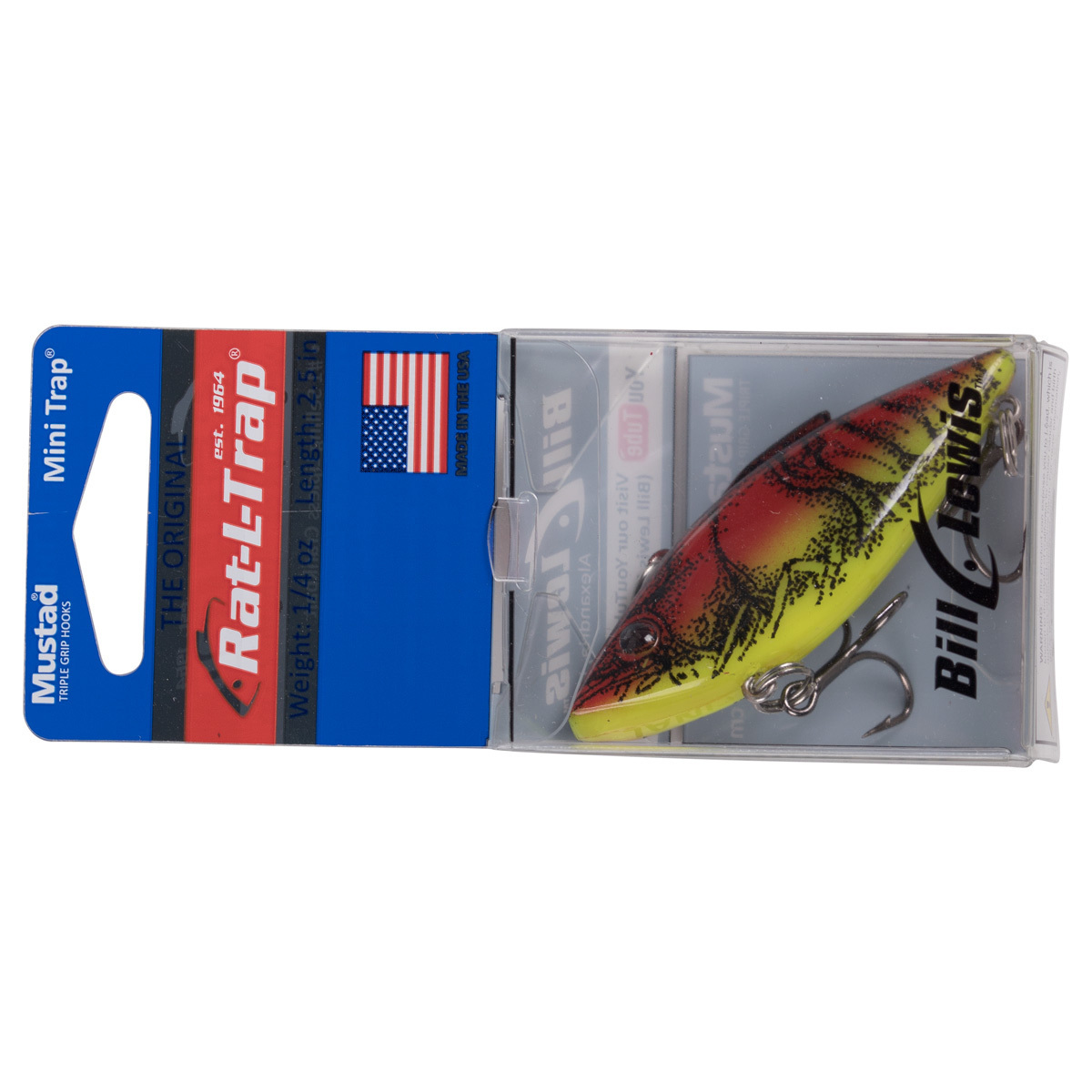 Bill Lewis Rat-L-Trap Mini Trap Lipless Crankbait - Red Craw/Chartreuse Belly, 1/4oz, 2-1/2in - Red Craw/Chartreuse Belly Bill Lewis Rat-L-Trap Mini Trap Lipless Crankbait - Red Craw/Chartreuse Belly, 1/4oz, 2-1/2in - Red Craw/Chartreuse Belly