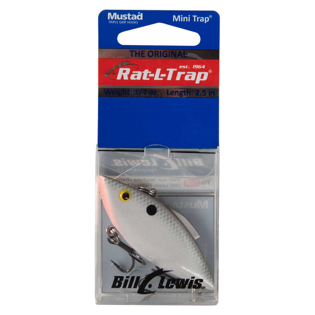 Bill Lewis Rat-L-Trap Mini Trap Lipless Crankbait - Diamond Dust, 1/4oz, 2-1/2in - Diamond Dust Bill Lewis Rat-L-Trap Mini Trap Lipless Crankbait - Diamond Dust, 1/4oz, 2-1/2in - Diamond Dust