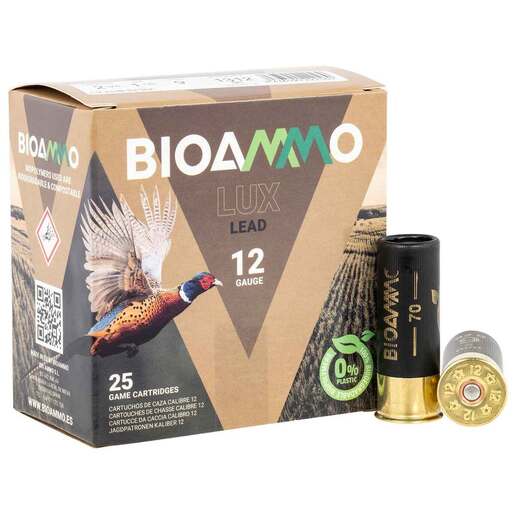Bio Ammo LUX 12 Gauge 2-3/4in #9 1-1/8oz Waterfowl Shotshells Ammo - 25 Rounds Ammo - #9 25 Rounds - #9 Ammo