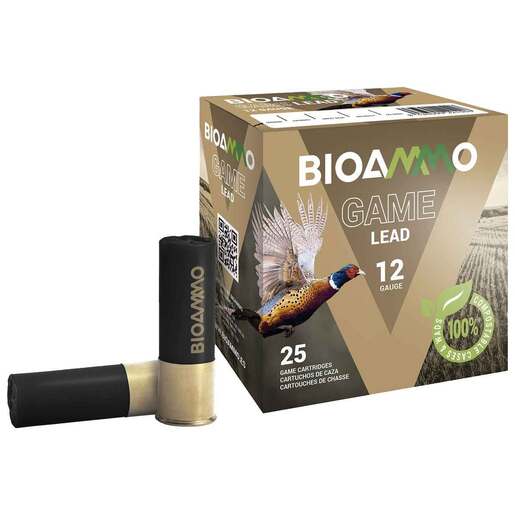 Bioammo Game Lead 12 Gauge 2-3/4in #6 1-1/8oz Upland Shotshells Ammo - 25 Rounds Ammo - #6 25 Rounds - #6 Ammo