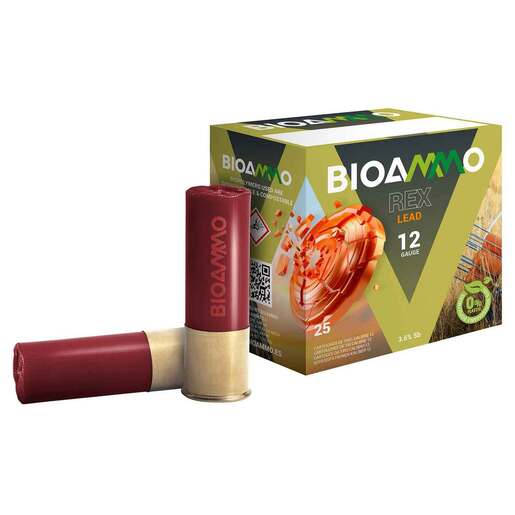 Bioammo REX 12 Gauge 2-3/4in #7.5 1oz Target Shotshells Ammo - 25 Rounds Ammo - #7.5 25 Rounds - #7.5 Ammo