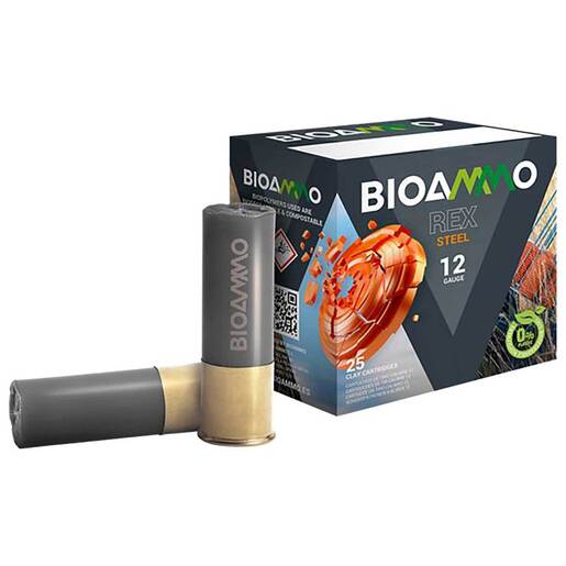 Bioammo Rex Steel 12 Gauge 2-3/4in #7 1oz Target Shotshells Ammo - 25 Rounds Ammo - #7 25 Rounds - #7 Ammo