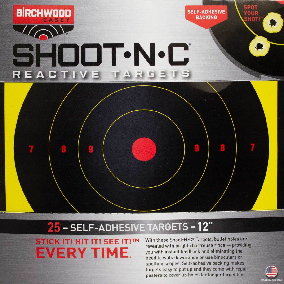 Birchwood Casey 12in Adhesive Paper Target Dispenser - 25 Pack - Black 12in Birchwood Casey 12in Adhesive Paper Target Dispenser - 25 Pack - Black 12in